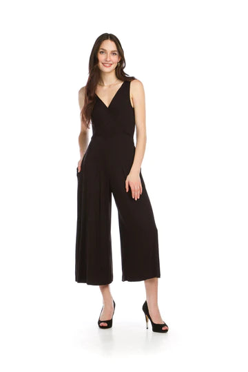 Crossover Jumpsuit with Pockets