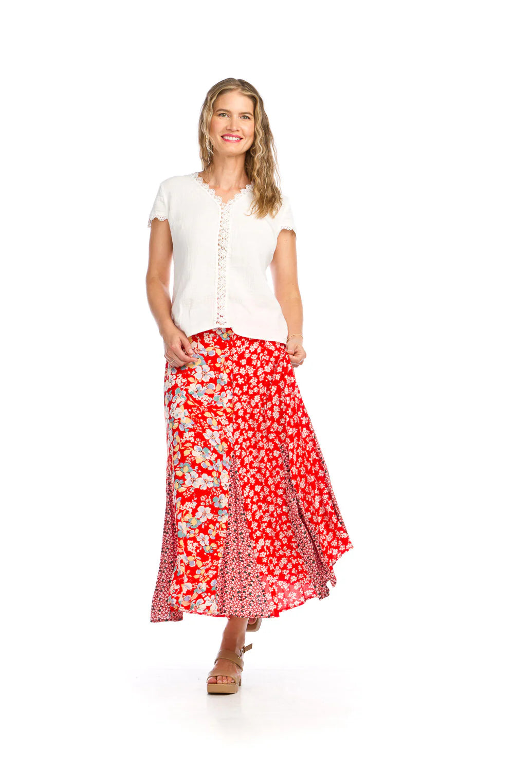 Floral Multi Print Skirt