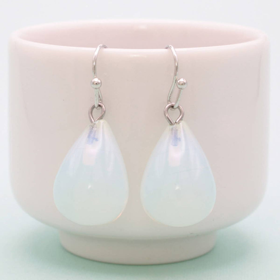 Just a Drop Opal Stone Teardrop Earrings