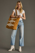 Load image into Gallery viewer, Camel &amp; Cream Aztec Tote
