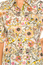 Load image into Gallery viewer, Ivory Floral Paisley Button Down Shirt
