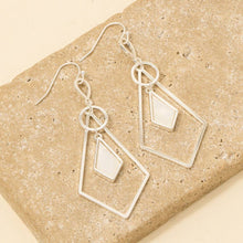 Load image into Gallery viewer, Gold Dipped Layered Mother Of Pearl Dangle Earrings
