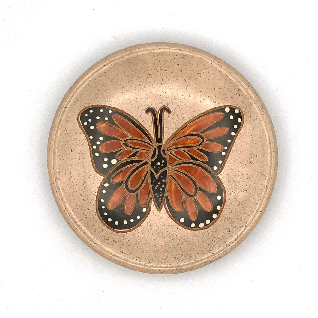 Monarch Butterfly Ceramic Ring Dish