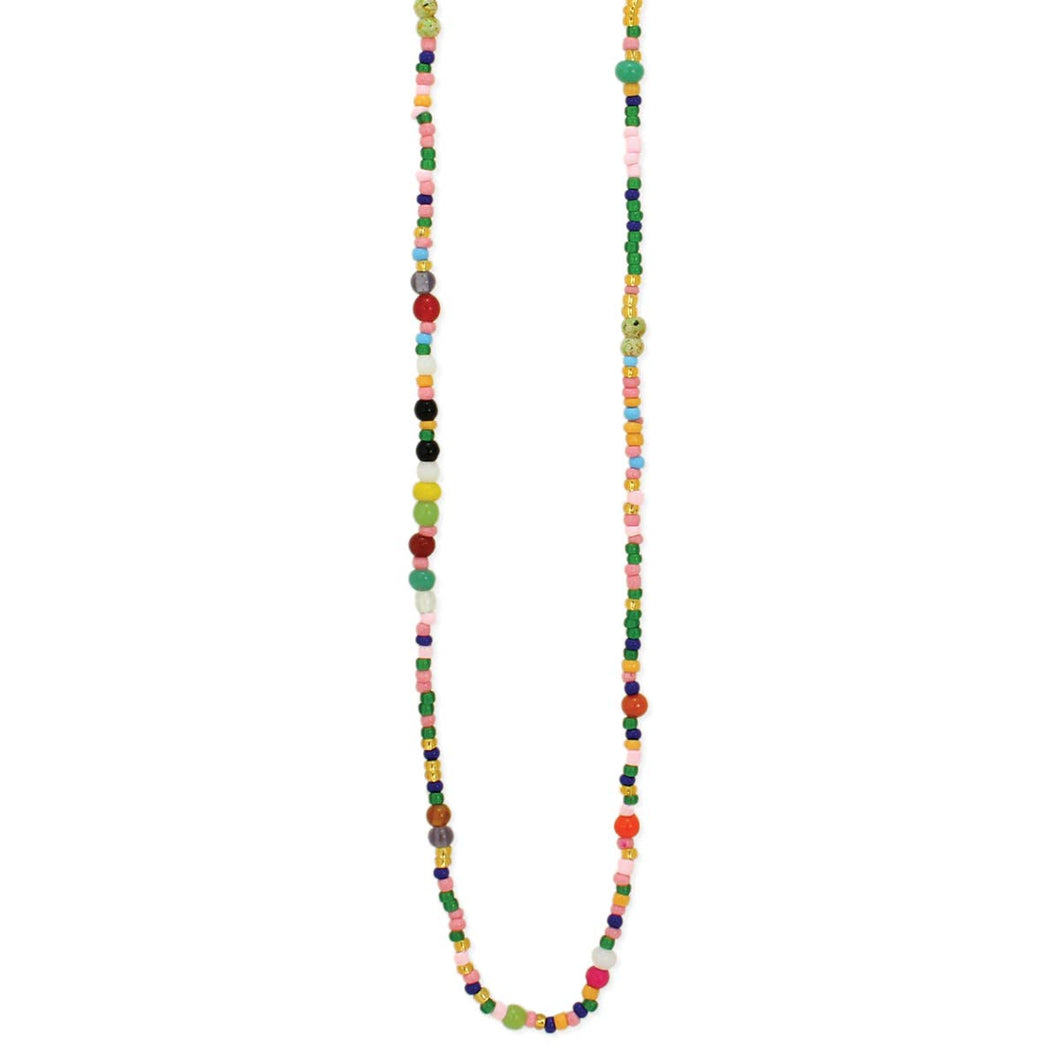 Burst of Color Multicolor Bead Strand Necklace