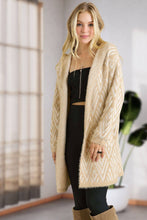 Load image into Gallery viewer, Hooded Chevron Pattern Cardigan
