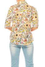 Load image into Gallery viewer, Ivory Floral Paisley Button Down Shirt
