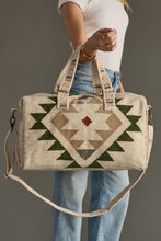 Load image into Gallery viewer, Cream, Green &amp; Tan Western Duffel
