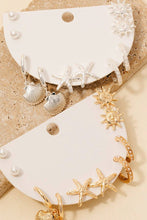 Load image into Gallery viewer, Pearl Sea Life And Sun Earrings Set
