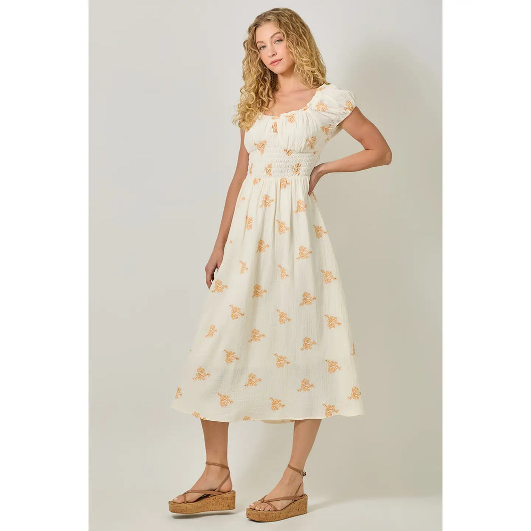 Embroidery Double Gauze Dress