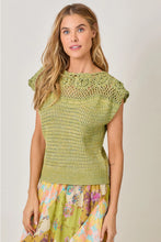 Load image into Gallery viewer, Floral Yoke Crochet Top
