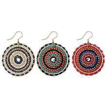 Load image into Gallery viewer, Boho Beaded Round Earrings
