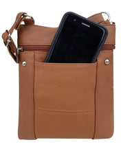 Load image into Gallery viewer, Leather crossbody with phone pocket
