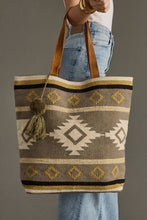 Load image into Gallery viewer, Taupe, Cream &amp; Tan Aztec Tote
