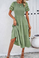 Load image into Gallery viewer, Smocked Tiered Midi Dress
