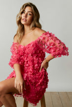 Load image into Gallery viewer, Flower Detail Organza Babydoll Mini Dress
