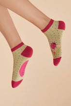 Load image into Gallery viewer, Ladybird Trainer Socks - Sage
