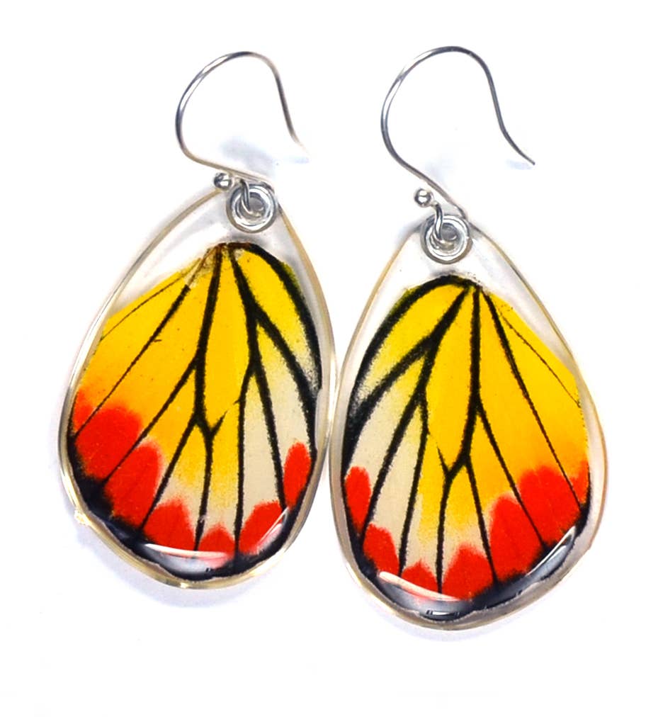 0435 Butterfly Earrings, Painted Jezabel, Bottom Wing