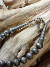 Load image into Gallery viewer, Graduated Navajo Pearl Necklace with hand stamped beads
