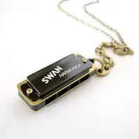 Load image into Gallery viewer, Black Harmonica Necklace

