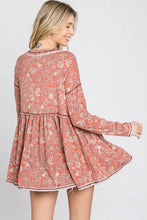 Load image into Gallery viewer, Vintage Paisley Print Babydoll Tunic
