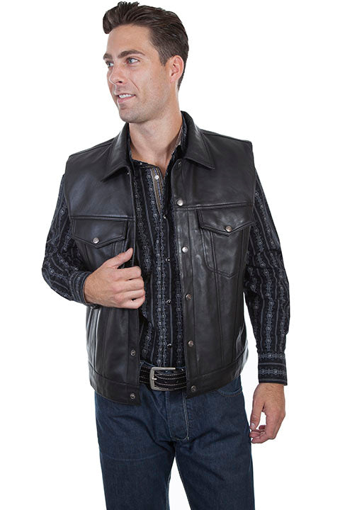 Leather Jean Vest