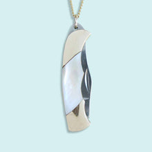 Load image into Gallery viewer, Shell Handled Knife on Gold Chain Necklace
