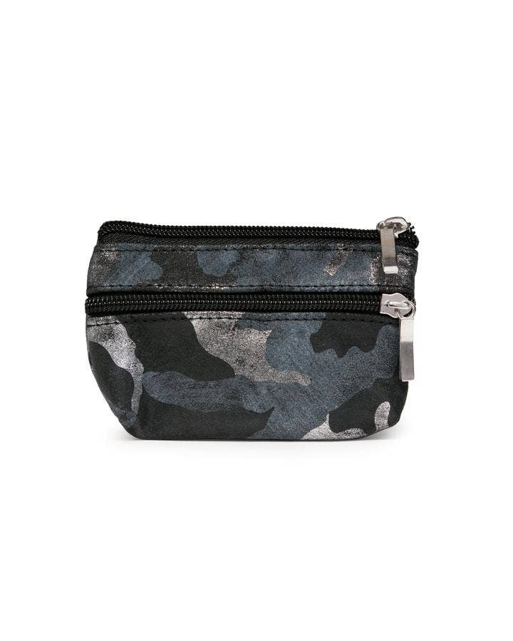 Coin Purse - Black Silver Camouflage