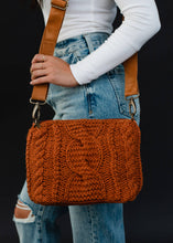 Load image into Gallery viewer, Rust Cable Knit Crossbody
