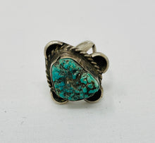 Load image into Gallery viewer, Navajo Ring with Turquoise Nugget
