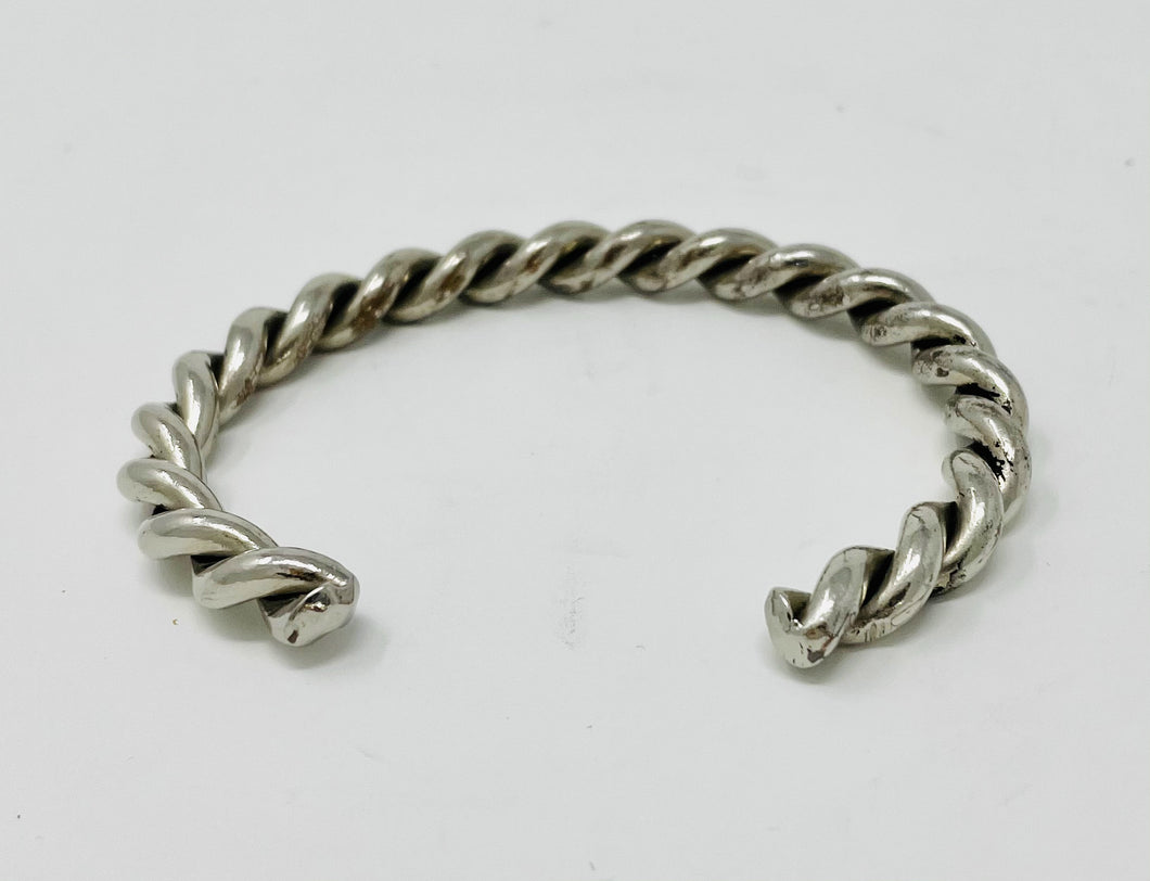 Navajo Silver Twisted Rope Cuff