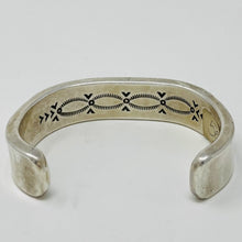 Load image into Gallery viewer, Silver Cuff with Zig Zag Overlay
