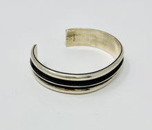Load image into Gallery viewer, Sterling Silver Cuff with Narrow Raised Center
