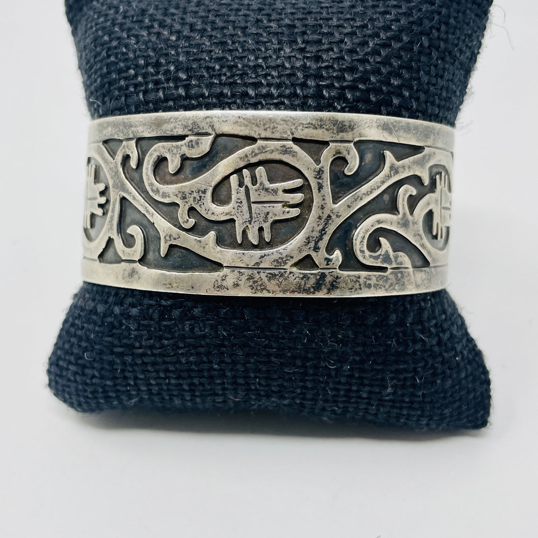 Mexico Sterling Silver Overlay Cuff