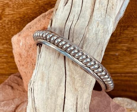 Navajo Twist Wire Silver Cuff