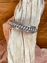 Load image into Gallery viewer, Navajo Twist Wire Silver Cuff
