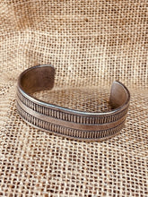 Load image into Gallery viewer, Sterling Silver Cuff Bracelet with Hand Stamping
