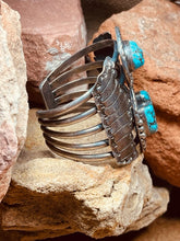 Load image into Gallery viewer, Old Pawn Navajo Handmade Sterling Silver Cuff Bracelet
