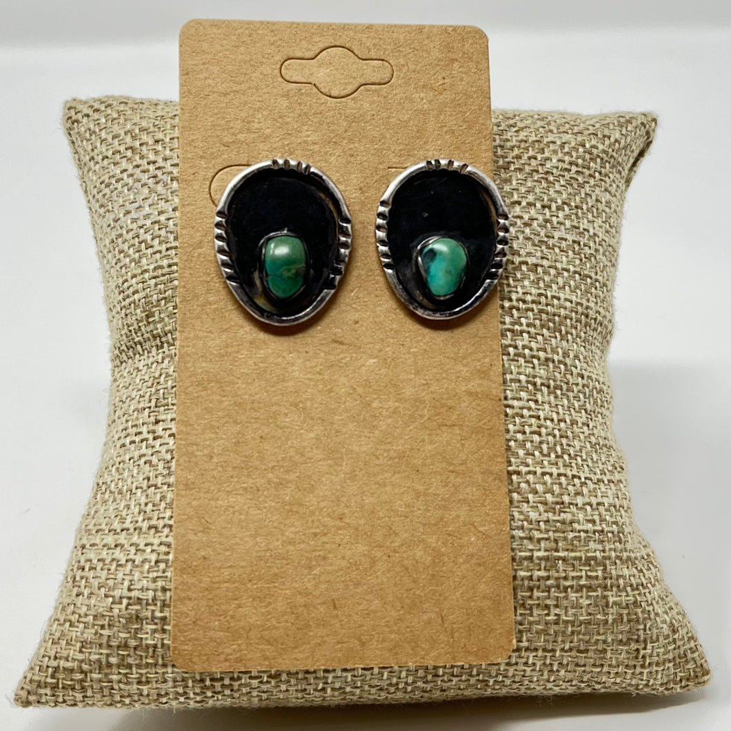 Green Turquoise Earrings