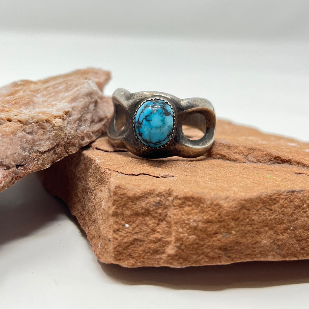 Natural turquoise stone on sterling silver