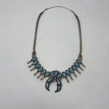 Load image into Gallery viewer, Zuni Turquoise Squash Blossom Necklace Set
