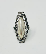 Load image into Gallery viewer, Sterling Silver Ring with Filigree
