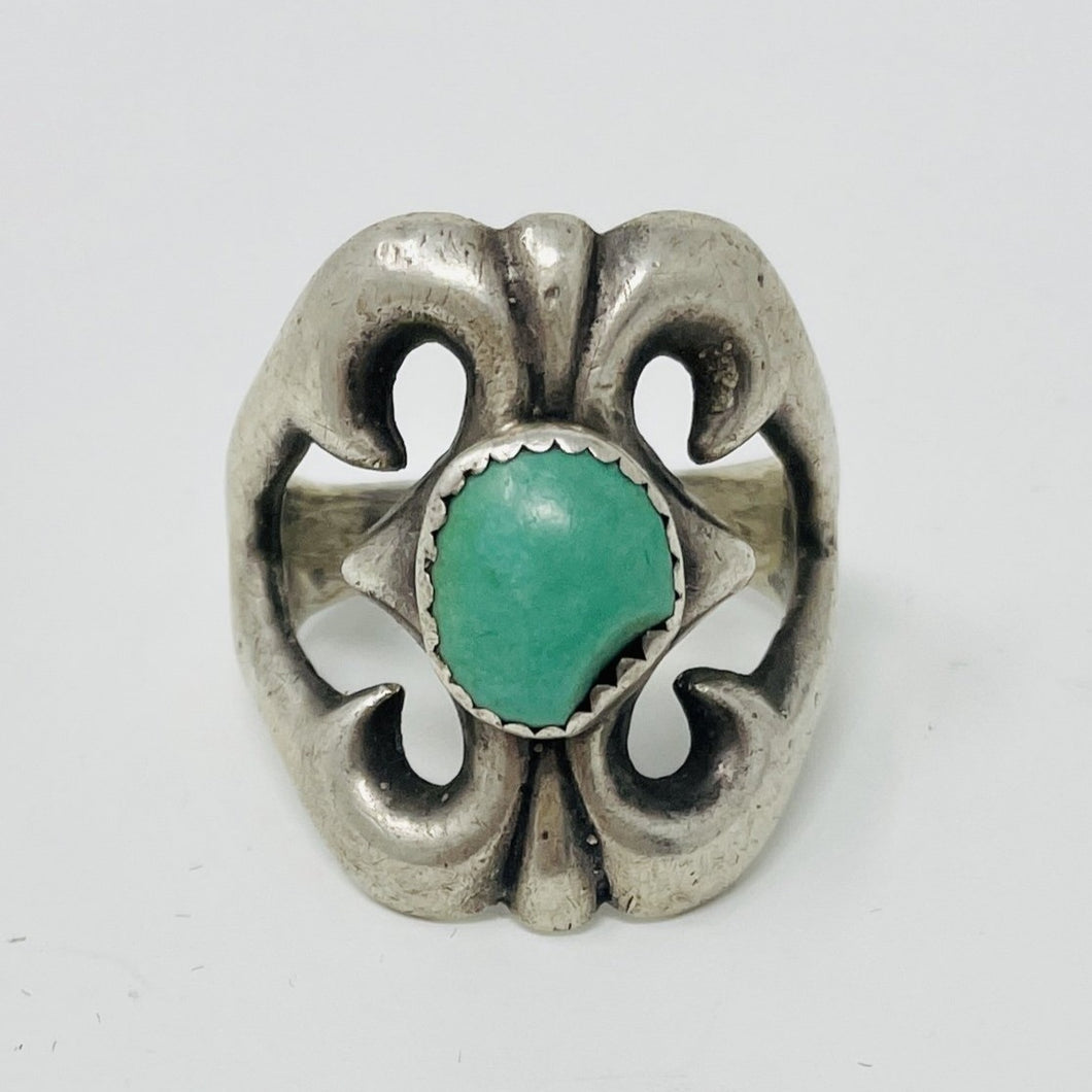 Hopi Turquoise Stone Cabochon Ring