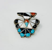 Load image into Gallery viewer, Zuni Thunderbird with Channel Inlay Pin and Pendant
