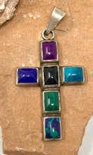 Load image into Gallery viewer, Multi-Stone Cross Pendant
