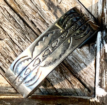Load image into Gallery viewer, Sterling Silver w/ Hand Stamp Work Cuff
