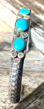 Load image into Gallery viewer, 3 Stone Turquoise Cuff
