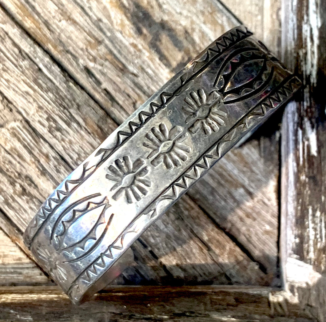 Sterling Silver Stamped Cuff