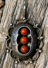 Load image into Gallery viewer, Zuni Coral Shadowbox Pendant
