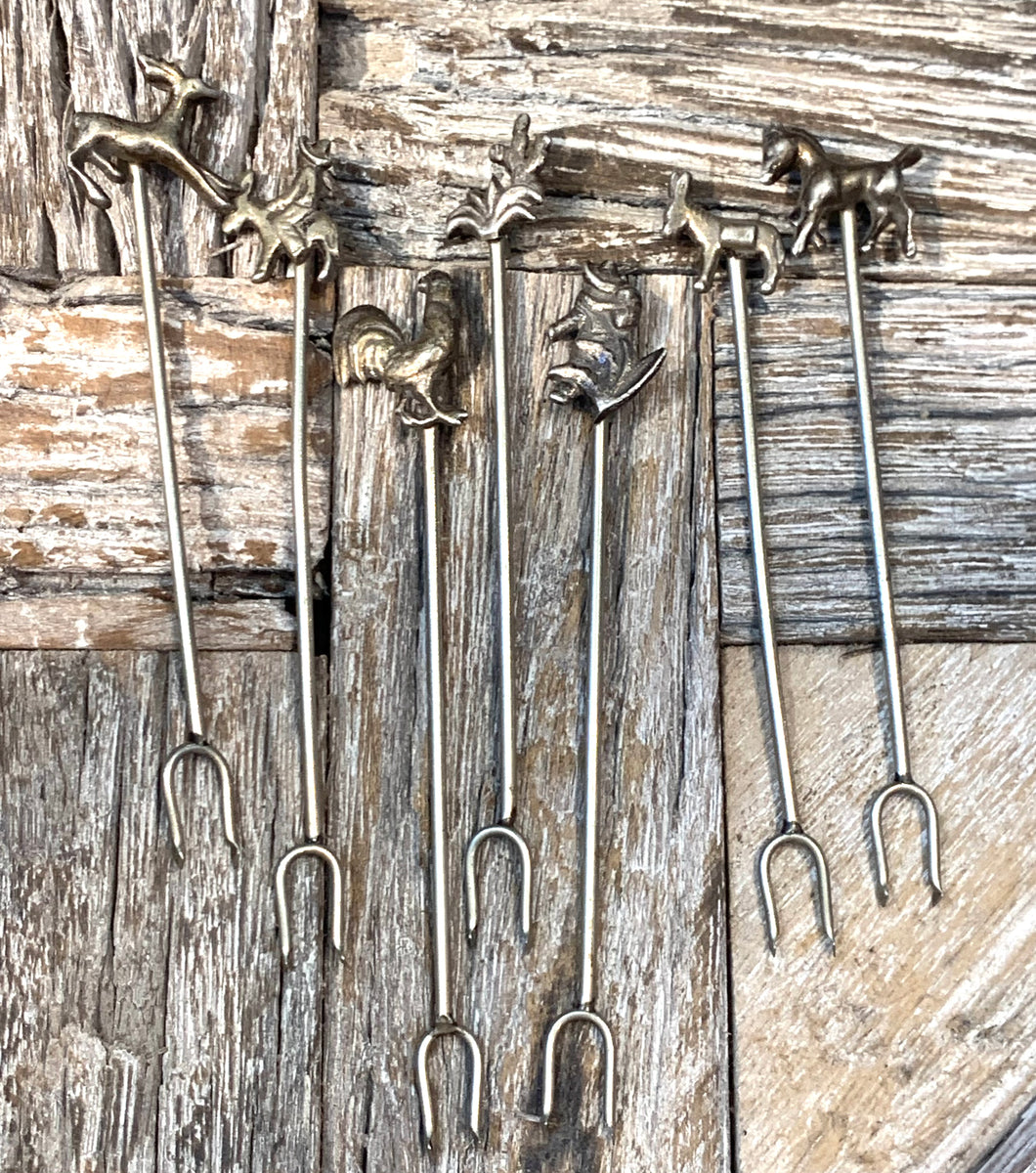 Vintage Sterling Silver Cocktail Picks