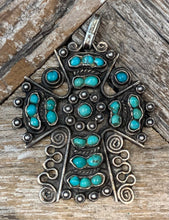 Load image into Gallery viewer, Turquoise Cross Pendant
